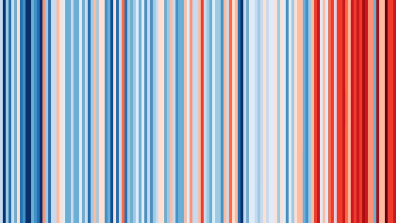 Climate Stripes: Warming Stripes, Hay-on-Wye, 2017
