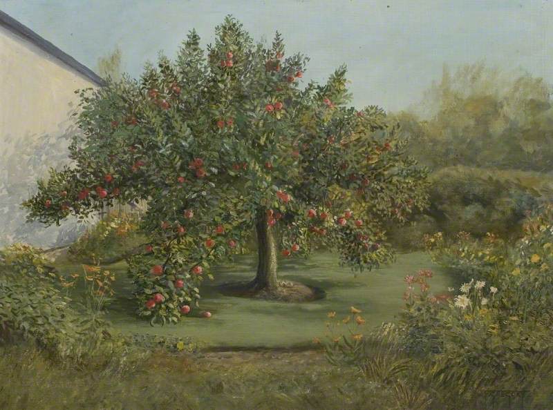 Tree with Red Apples in a Garden*