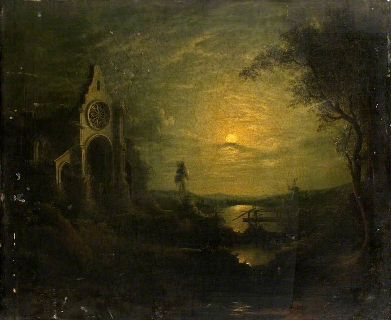 Moonlit Landscape with a Church by Water*