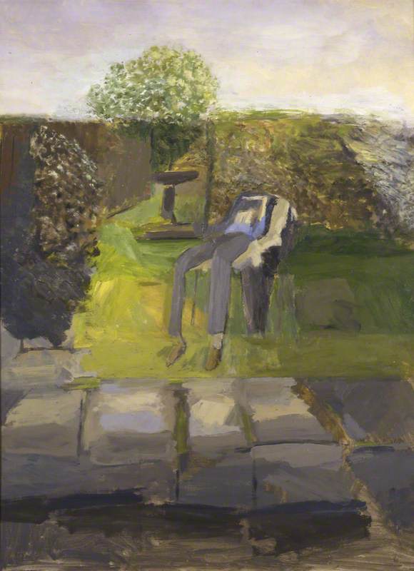 Man Resting in a Garden