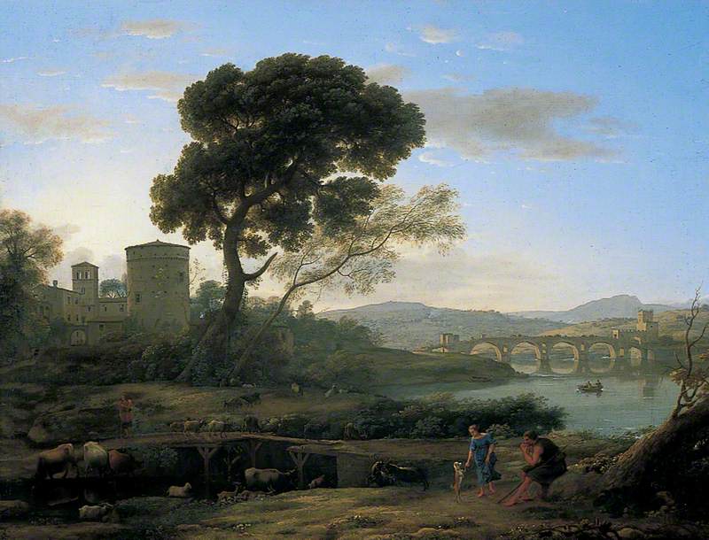 Landscape near Rome with a View of the Ponte Molle