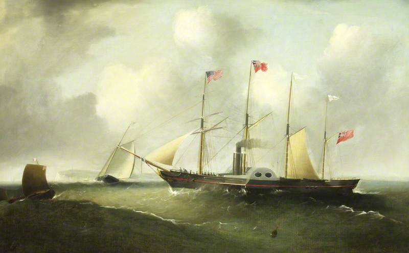 The 'Great Western' off Portishead, April 1838, on Her First Voyage