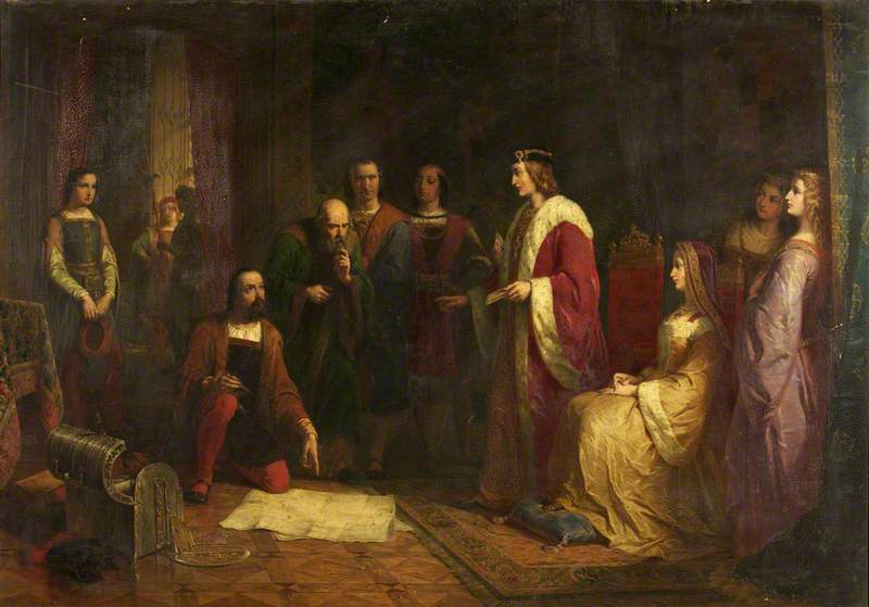 Cabot and His Son, Sebastian, at the Court of Henry VII