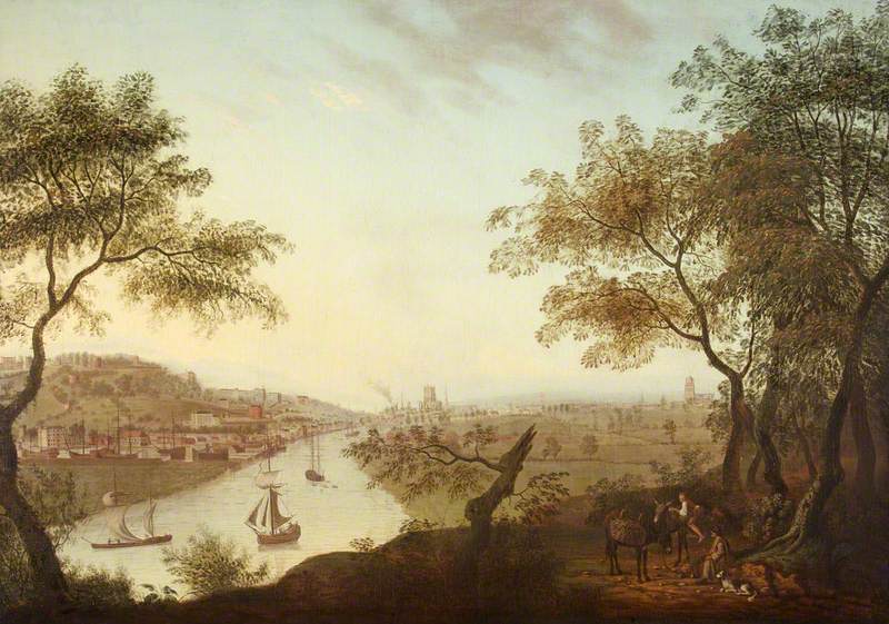 Distant View of Bristol from Ashton Court with Merchants' Dock and Clifton Wood