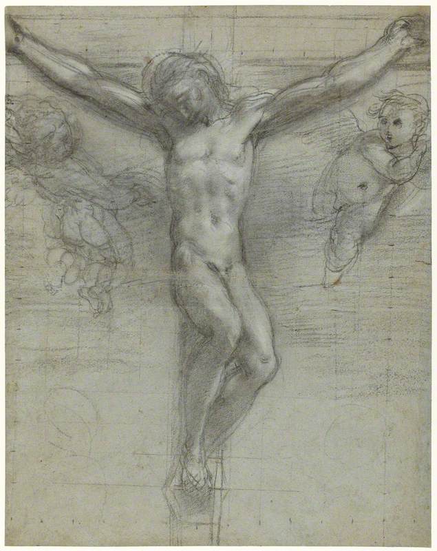 Study for Christ on the Cross with Two Angels