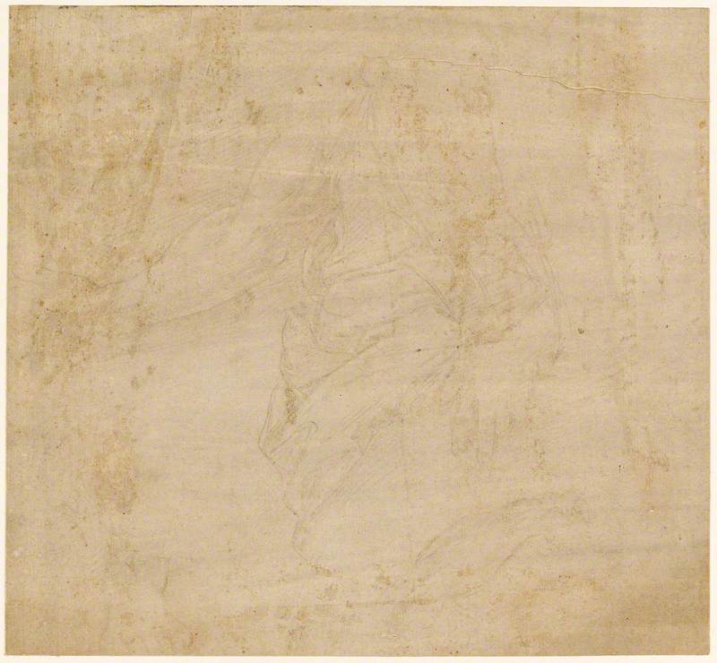 Sheet of Studies – Drapery with a Bare Arm and a Separate Study of a Foot and Drapery