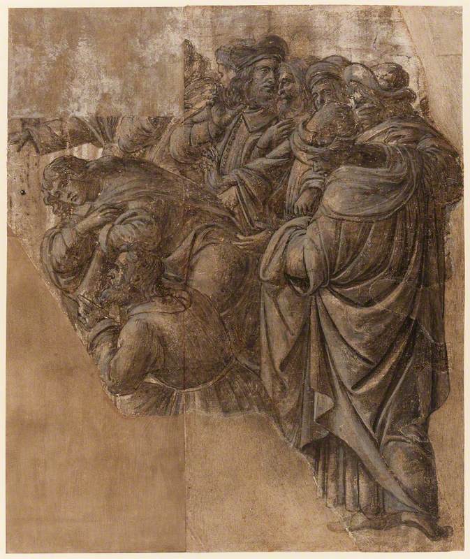 Two Fragments of a Cartoon of 'The Adoration of the Magi'