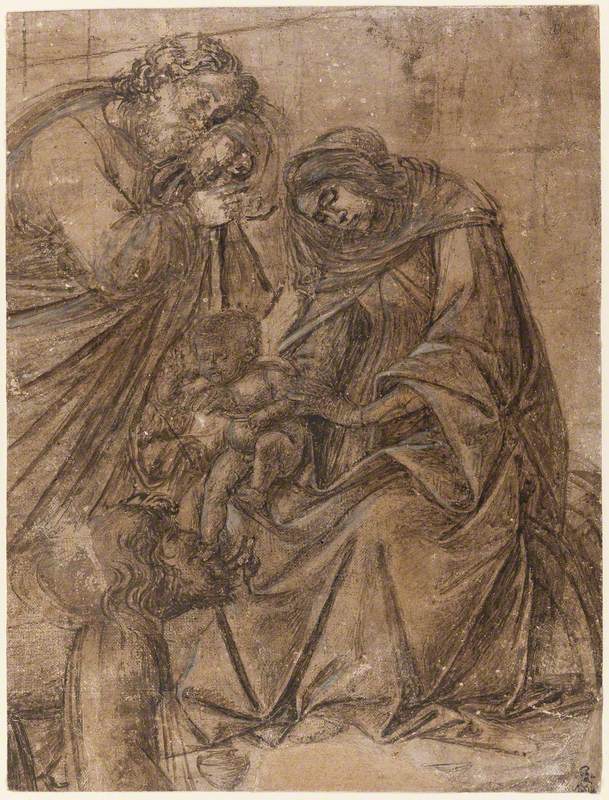 Fragment of a Cartoon of the 'Adoration of the Magi'