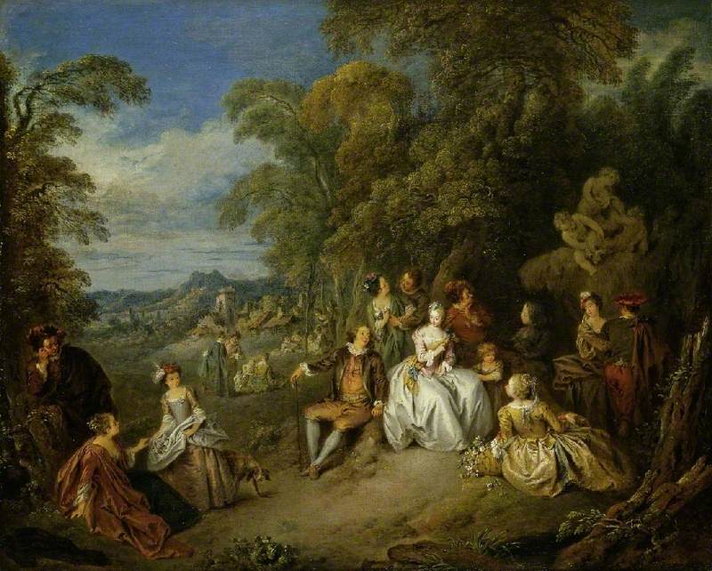 Elegant Company in a Park