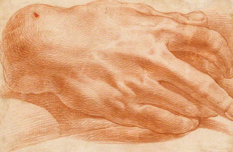 Study of the Back of a Hand with a Staff