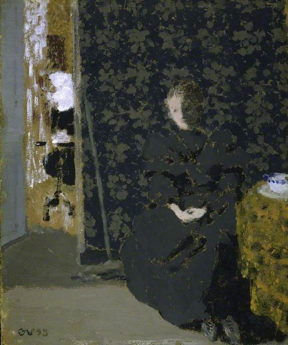 The Artist's Sister with a Cup of Coffee