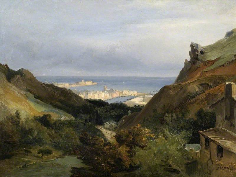 Italian Landscape with a View of a Harbour