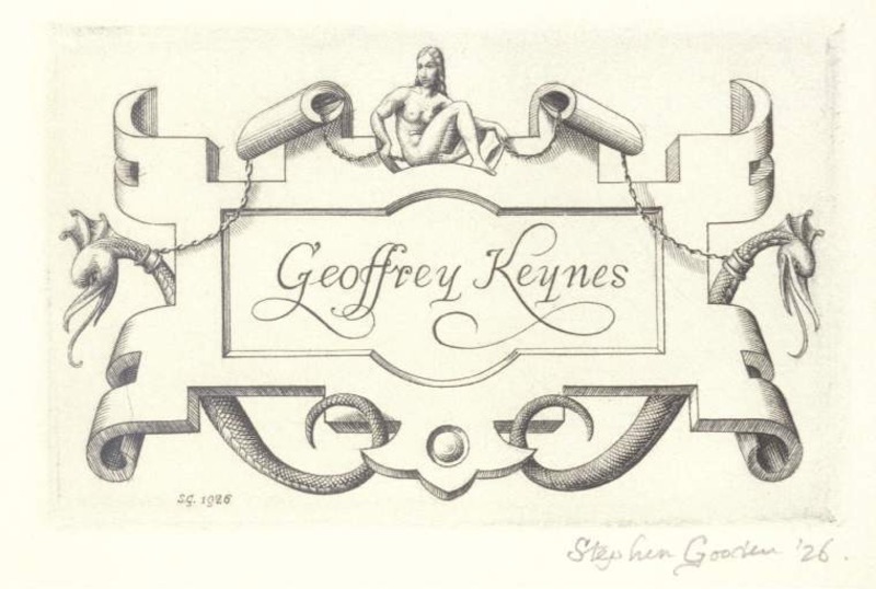Bookplate of Geoffrey Keynes