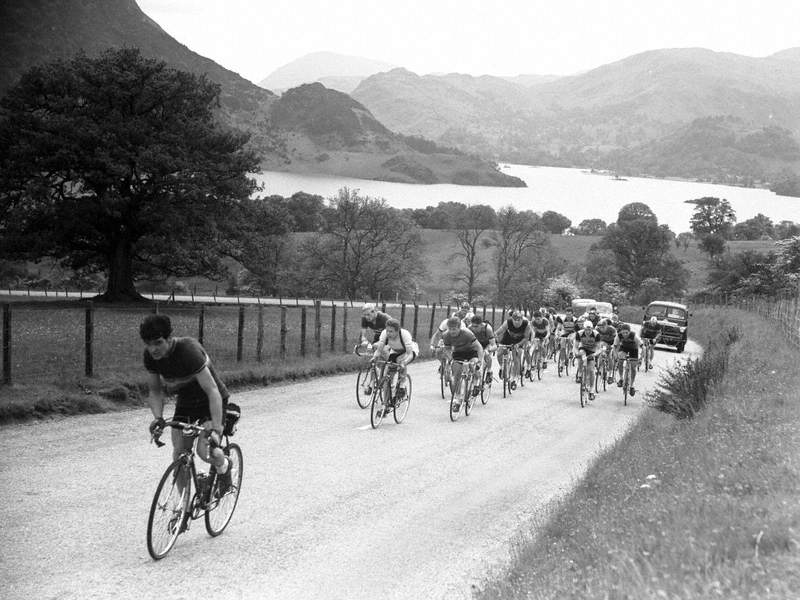 Cycling up Park Brow, Ullswater
