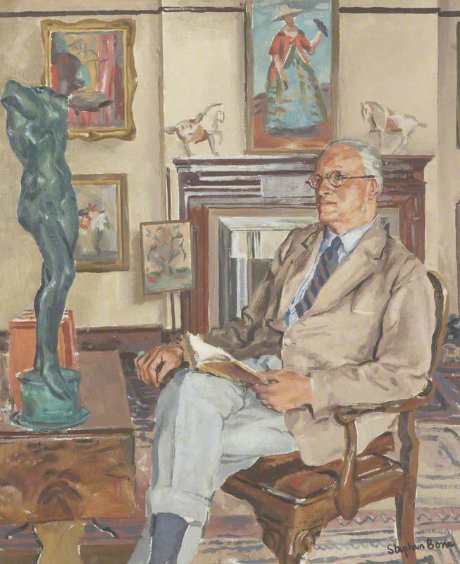 Hugh Walpole (1884–1941), in His Study