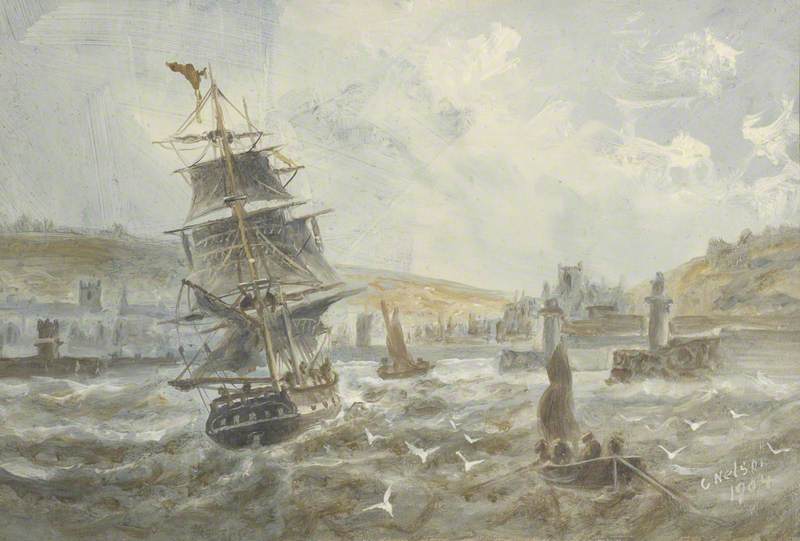Brig 'Capella' Entering Whitehaven Harbour