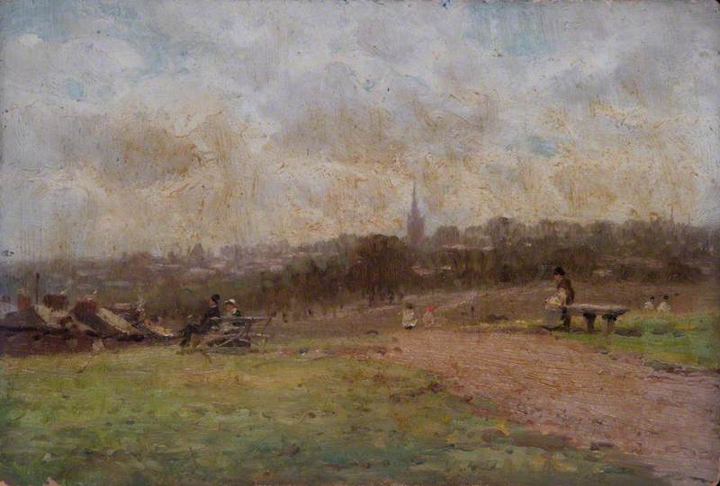 Looking towards Hampstead from Parliament Hill Fields