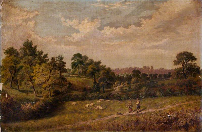 The Fields, Looking up to Hampstead Church