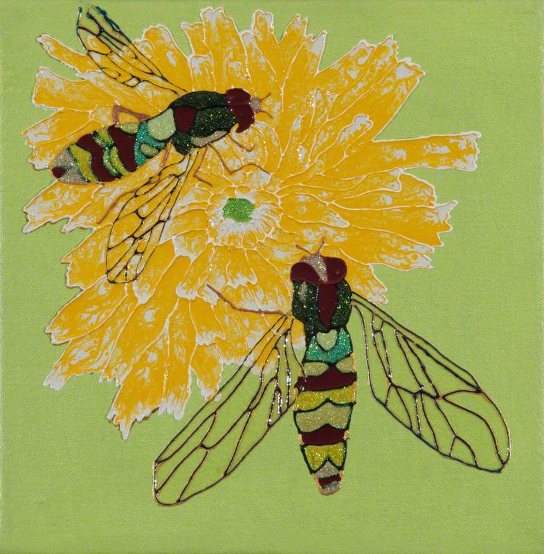 Chrysanthemum and Bees