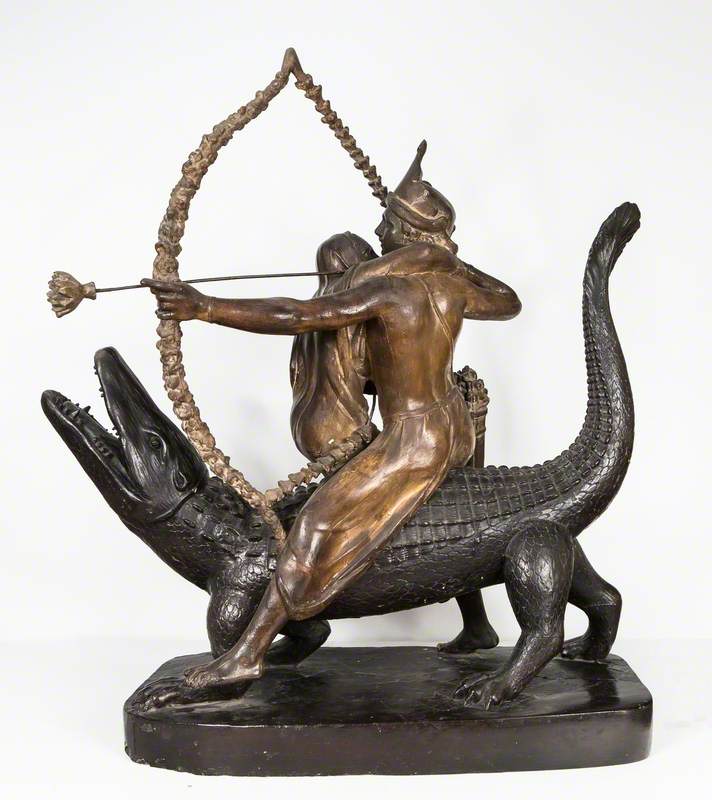 The Hindu Deity Camadeva with His Mistress on a Crocodile