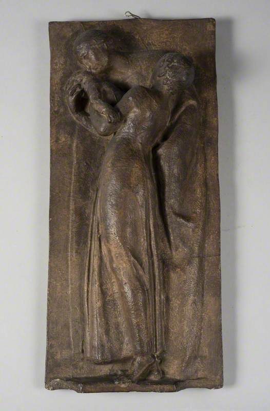 Angelic Figure with a Woman Holding a Child