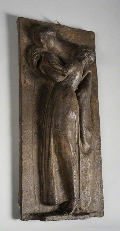 Angelic Figure with a Woman Holding a Child