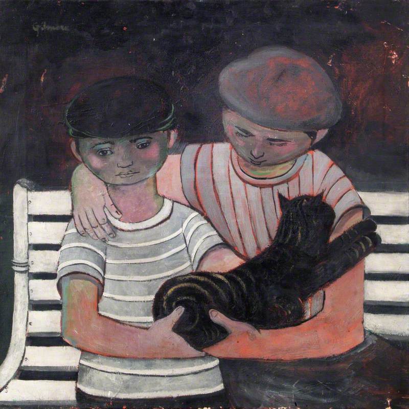 Two Boys and a Cat