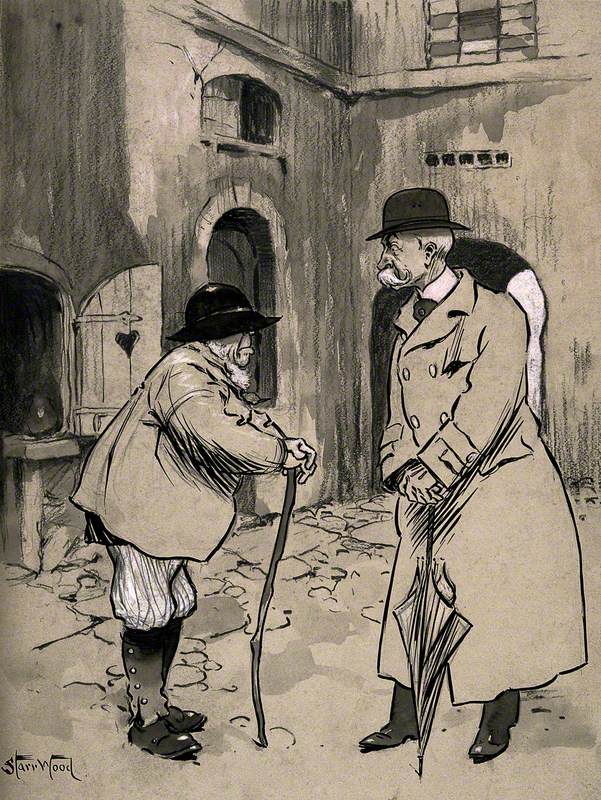 A Rural Man Talking to His Physician in the Street