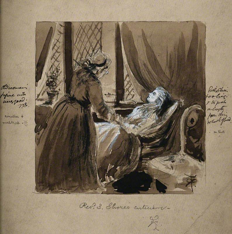 An Older Woman Tending to a Sick Young Woman