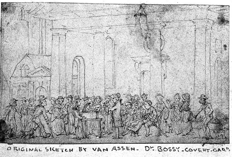 Doctor Bossy, a Medicine Vendor, Selling His Wares to a Crowd of Sick and Crippled People at Covent Garden, London