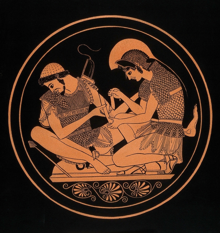 Achilles Bandaging the Wounded Arm of Patroclus