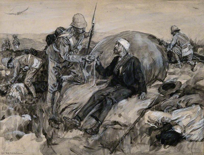 Boer Wars: British Soldiers Bringing First Aid to Wounded Boers
