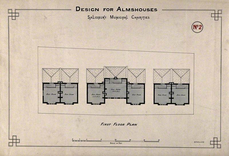 Almshouse, Salisbury: First Floor Plan