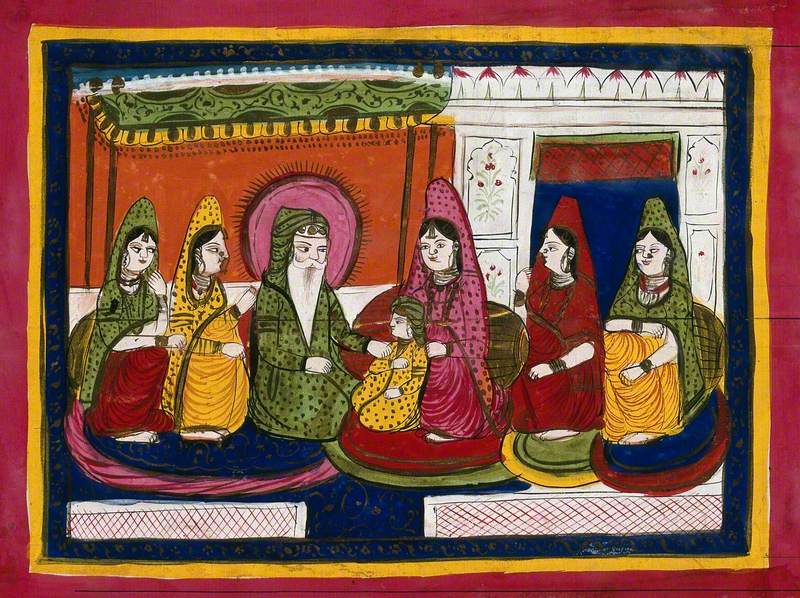 Page 140: Ranjit Singh, Maharaja of the Punjab, with His Wife and Child, Accompanied by His Secondary Wives