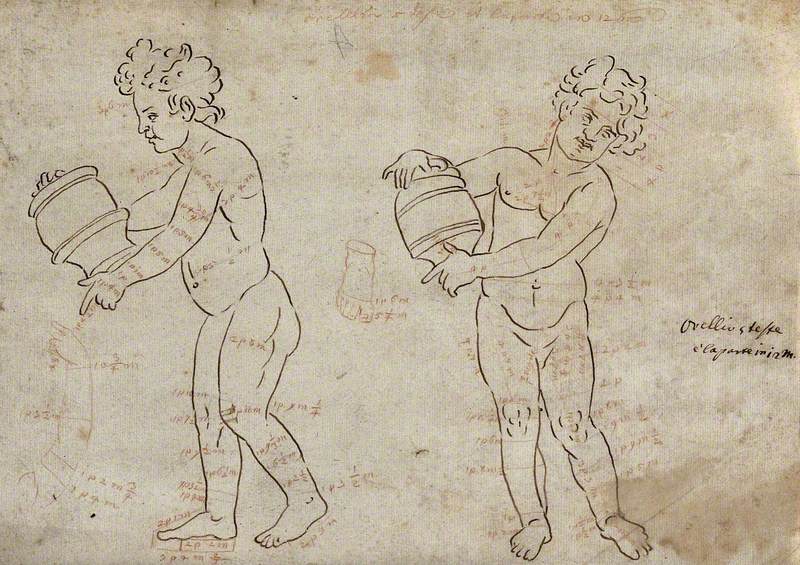 A Child Carrying an Urn: Two Figures