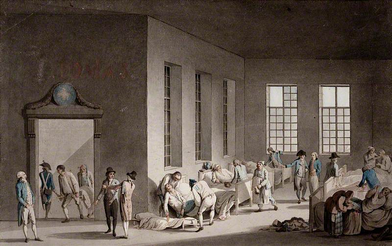 The Treatment of Wounded Soldiers in a Ward of a Hospital