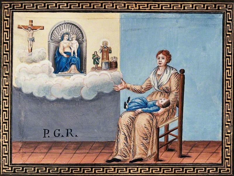 A Woman Appealing to Christ, to Sansovino's Virgin and Child and to Saint Nicholas on Behalf of Her Child