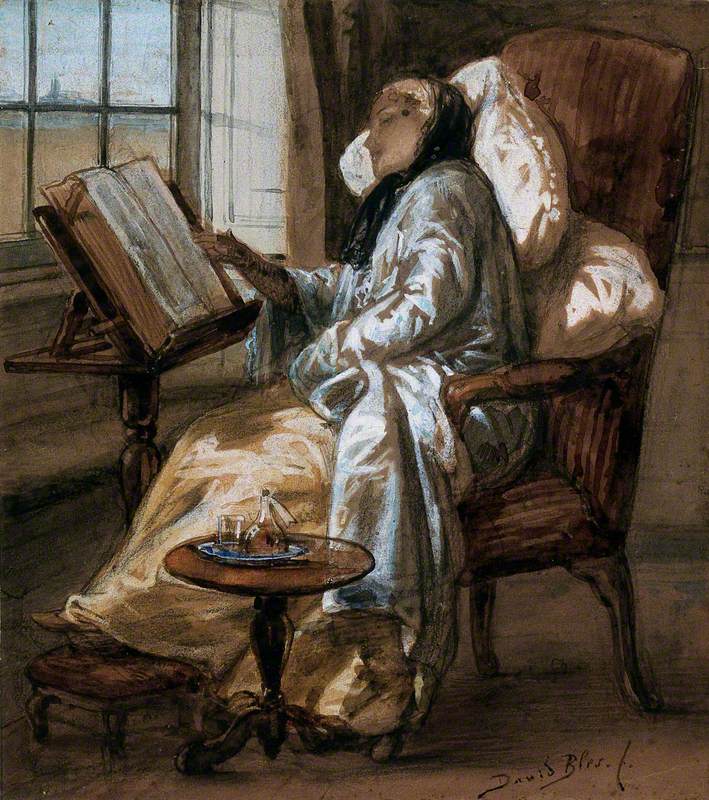 A Convalescent Young Woman Reading