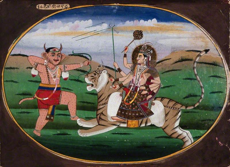 Devi (Durga) in Battle with a Demon