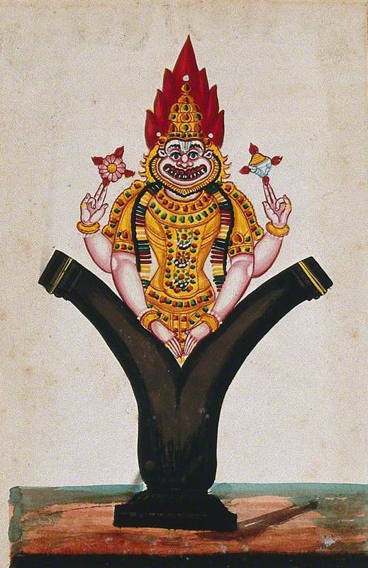 Lord Vishnu in His Avatar as Narasimha
