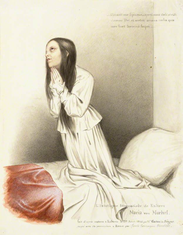 Maria von Moehrl, a Girl with Stigmata on Her Hands