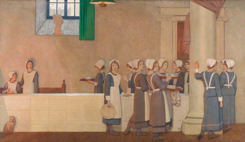 Orphan Girls in the Refectory of a Hospital, Proceeding to Their Place at the Table