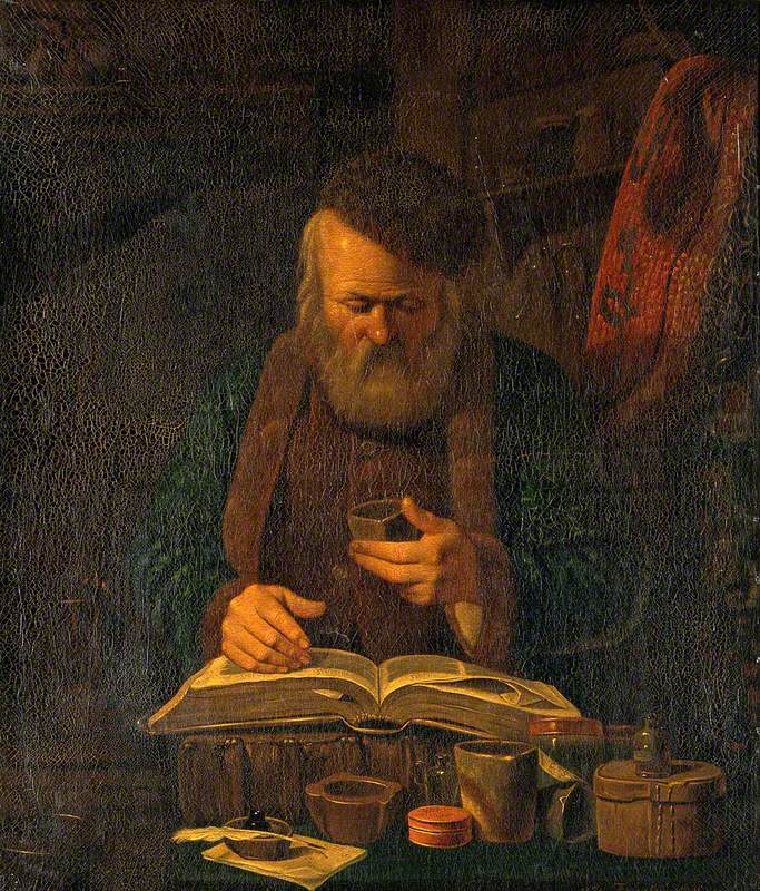 An Alchemist Examining a Liquid