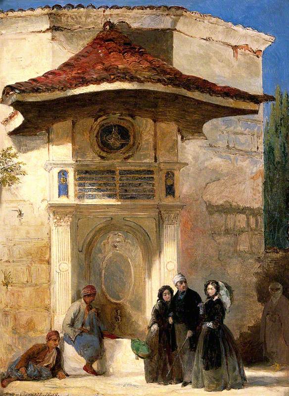 Florence Nightingale with Charles Holte Bracebridge and Selina Bracebridge in a Turkish Street