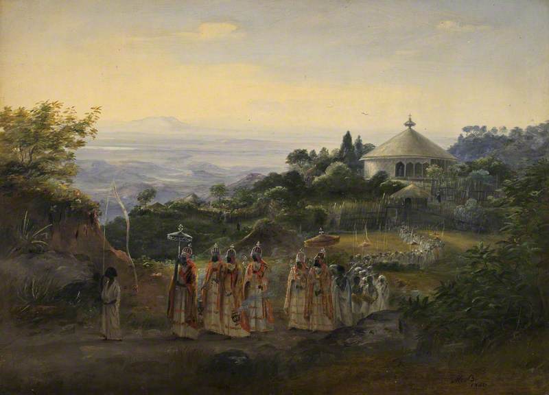 A Procession of Priests in Rich Robes, 1842