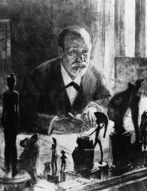 Sigmund Freud at His Desk