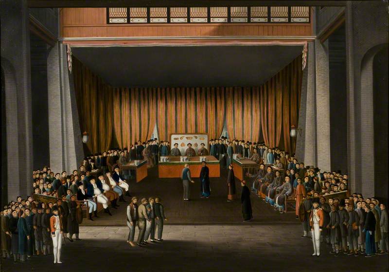 Chinese Court of Justice in the Hall of the British Factory at Canton