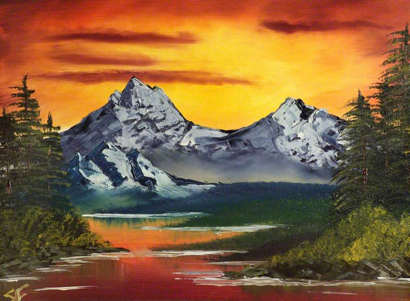 Mountain Scene with Lake