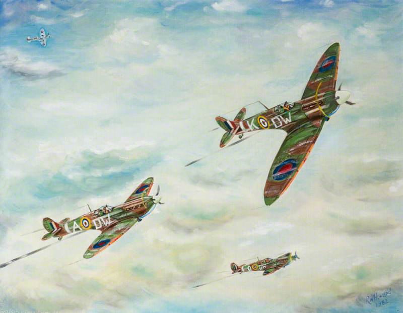 Three Spitfires from the 610 City of Chester Squadron