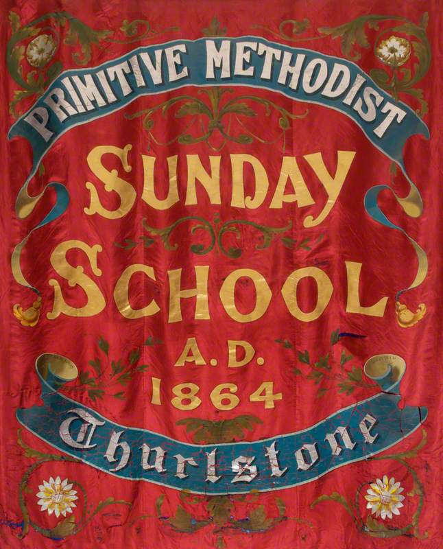 Banner from the Thurlstone Primitive Methodist Sunday School